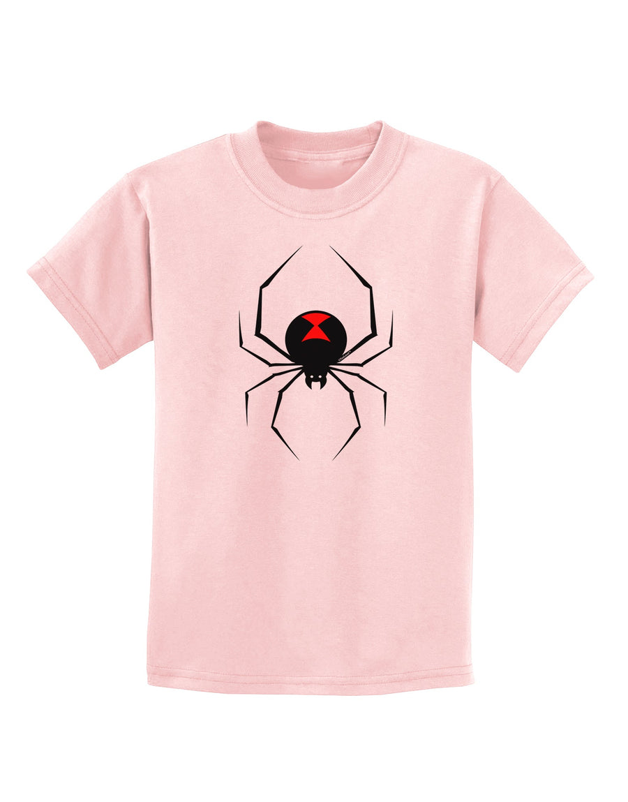 Black Widow Spider Design Childrens T-Shirt-Childrens T-Shirt-TooLoud-White-X-Small-Davson Sales