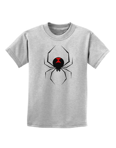 Black Widow Spider Design Childrens T-Shirt-Childrens T-Shirt-TooLoud-AshGray-X-Small-Davson Sales