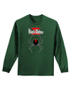 Black Widow Spider Design - Logo Adult Long Sleeve Dark T-Shirt-TooLoud-Dark-Green-Small-Davson Sales