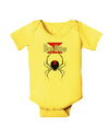 Black Widow Spider Design - Logo Baby Romper Bodysuit-Baby Romper-TooLoud-Yellow-06-Months-Davson Sales