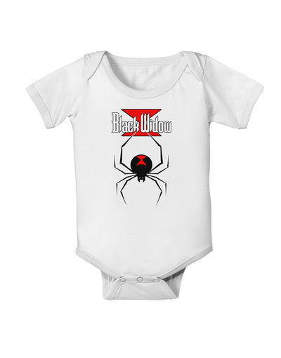 Black Widow Spider Design - Logo Baby Romper Bodysuit-Baby Romper-TooLoud-White-06-Months-Davson Sales