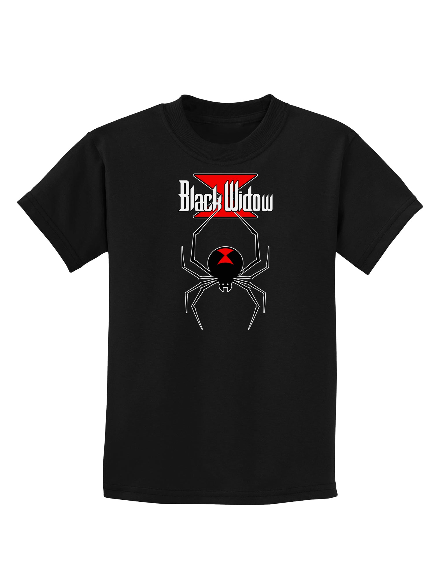 Black Widow Spider Design - Logo Childrens Dark T-Shirt-Childrens T-Shirt-TooLoud-Black-X-Small-Davson Sales