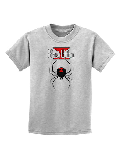 Black Widow Spider Design - Logo Childrens T-Shirt-Childrens T-Shirt-TooLoud-AshGray-X-Small-Davson Sales