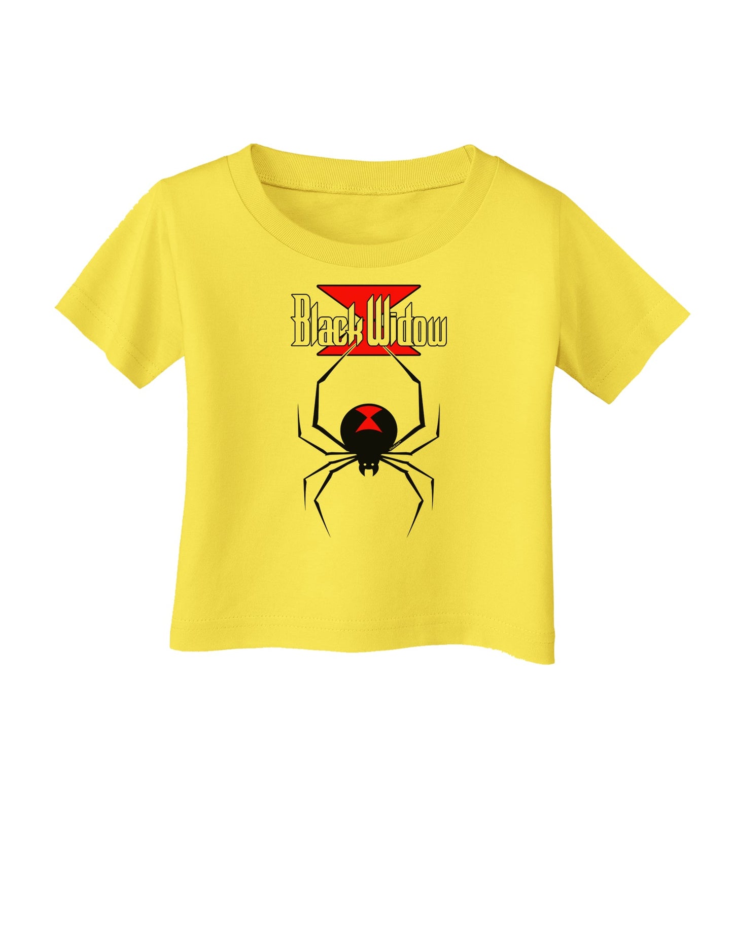 Black Widow Spider Design - Logo Infant T-Shirt-Infant T-Shirt-TooLoud-Yellow-06-Months-Davson Sales