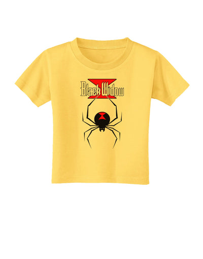 Black Widow Spider Design - Logo Toddler T-Shirt-Toddler T-Shirt-TooLoud-Yellow-2T-Davson Sales