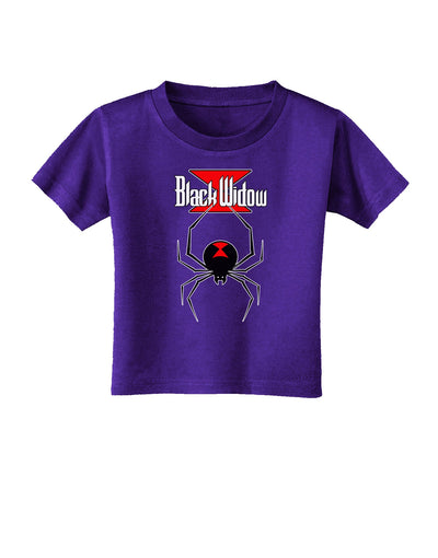 Black Widow Spider Design - Logo Toddler T-Shirt Dark-Toddler T-Shirt-TooLoud-Purple-2T-Davson Sales