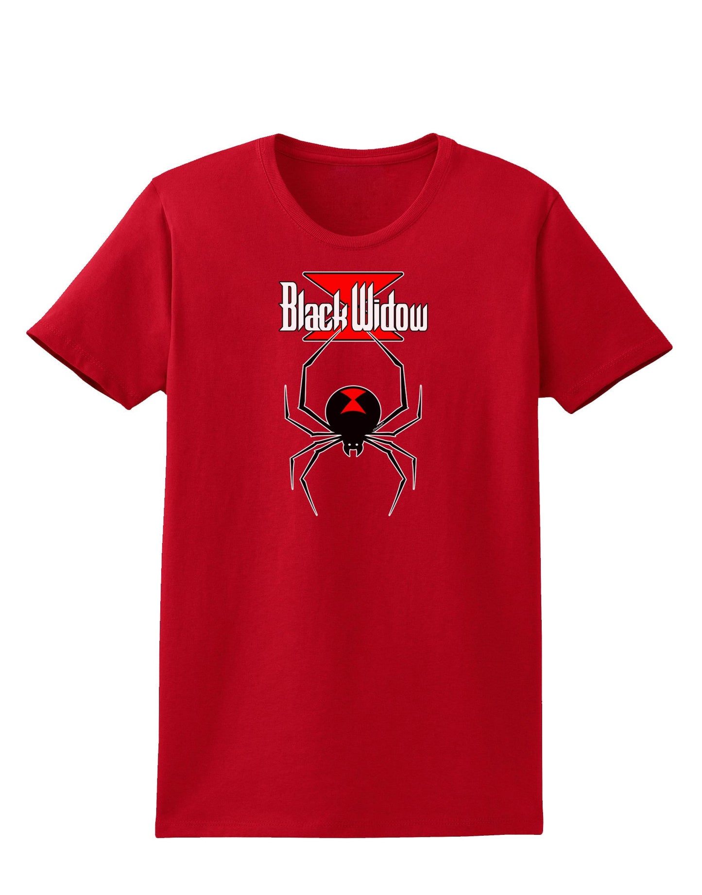 Black Widow Spider Design - Logo Womens Dark T-Shirt-Womens T-Shirt-TooLoud-Red-X-Small-Davson Sales
