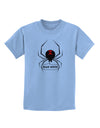 Black Widow Spider Design - Text Childrens T-Shirt-Childrens T-Shirt-TooLoud-Light-Blue-X-Small-Davson Sales