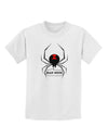 Black Widow Spider Design - Text Childrens T-Shirt-Childrens T-Shirt-TooLoud-White-X-Small-Davson Sales