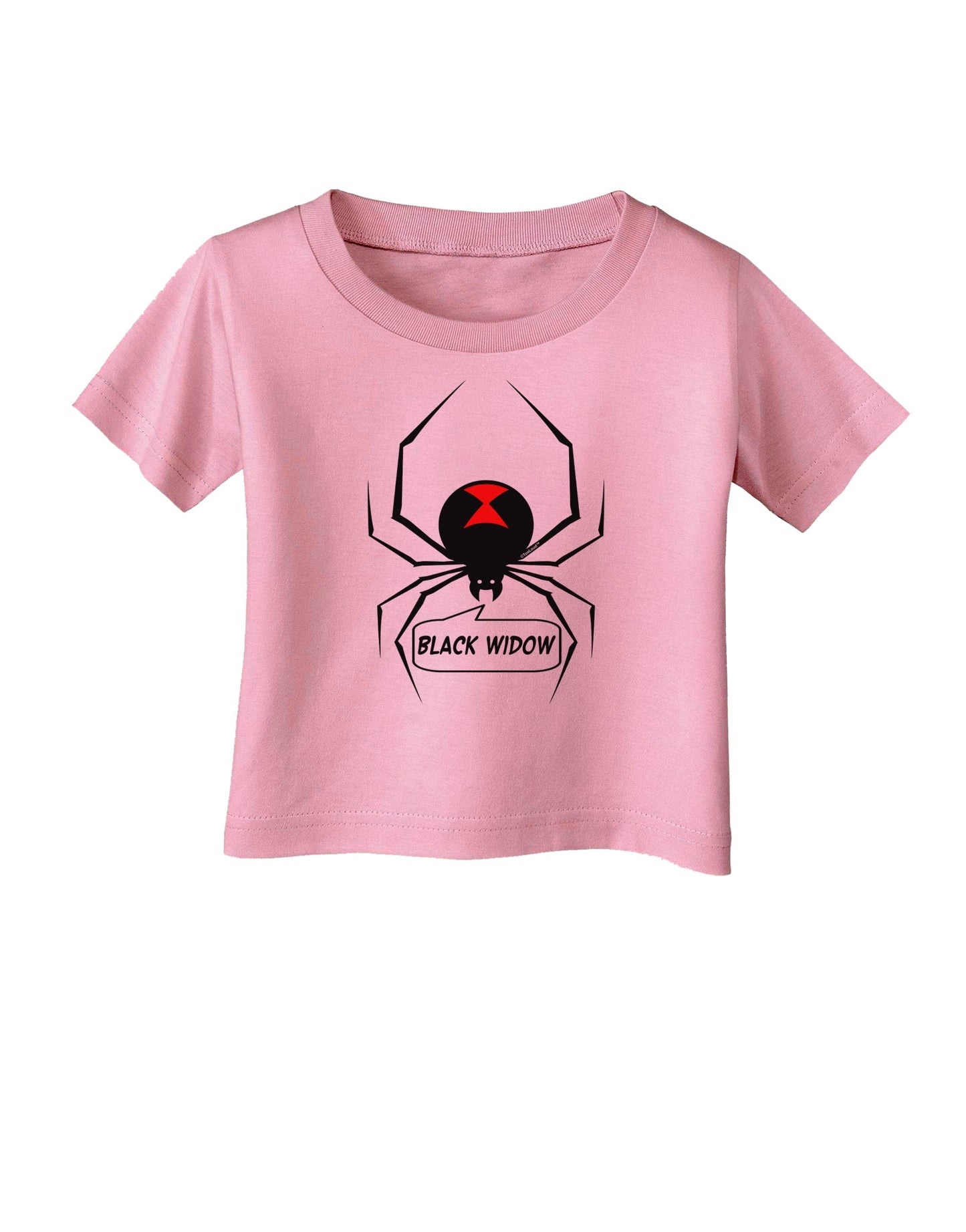 Black Widow Spider Design - Text Infant T-Shirt-Infant T-Shirt-TooLoud-Candy-Pink-06-Months-Davson Sales