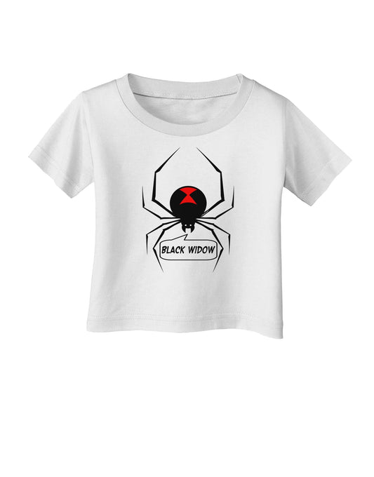 Black Widow Spider Design - Text Infant T-Shirt-Infant T-Shirt-TooLoud-White-06-Months-Davson Sales
