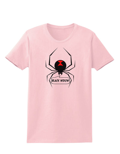 Black Widow Spider Design - Text Womens T-Shirt-Womens T-Shirt-TooLoud-PalePink-X-Small-Davson Sales