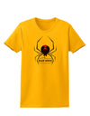 Black Widow Spider Design - Text Womens T-Shirt-Womens T-Shirt-TooLoud-Gold-X-Small-Davson Sales