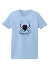 Black Widow Spider Design - Text Womens T-Shirt-Womens T-Shirt-TooLoud-Light-Blue-X-Small-Davson Sales