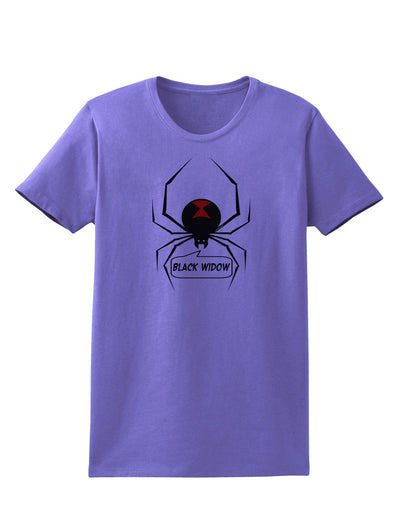 Black Widow Spider Design - Text Womens T-Shirt-Womens T-Shirt-TooLoud-Violet-X-Small-Davson Sales