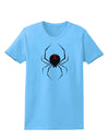 Black Widow Spider Design Womens T-Shirt-Womens T-Shirt-TooLoud-Aquatic-Blue-X-Small-Davson Sales