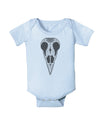 Black and White Mystic Bird Skull Day of the Dead Baby Romper Bodysuit-Baby Romper-TooLoud-Light-Blue-06-Months-Davson Sales