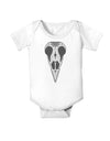 Black and White Mystic Bird Skull Day of the Dead Baby Romper Bodysuit-Baby Romper-TooLoud-White-06-Months-Davson Sales