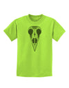 Black and White Mystic Bird Skull Day of the Dead Childrens T-Shirt-Childrens T-Shirt-TooLoud-Lime-Green-X-Small-Davson Sales