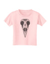 Black and White Mystic Bird Skull Day of the Dead Toddler T-Shirt-Toddler T-Shirt-TooLoud-Light-Pink-2T-Davson Sales