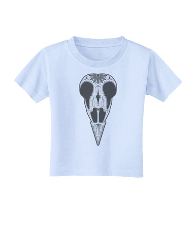 Black and White Mystic Bird Skull Day of the Dead Toddler T-Shirt-Toddler T-Shirt-TooLoud-Light-Blue-2T-Davson Sales