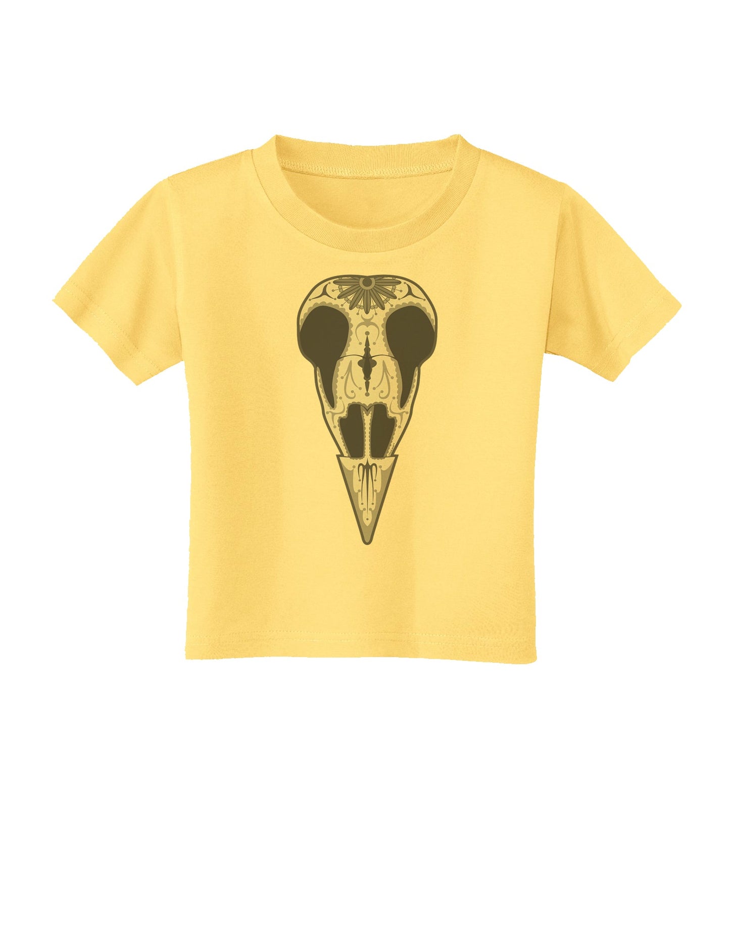 Black and White Mystic Bird Skull Day of the Dead Toddler T-Shirt-Toddler T-Shirt-TooLoud-Daffodil-Yellow-2T-Davson Sales