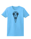 Black and White Mystic Bird Skull Day of the Dead Womens T-Shirt-Womens T-Shirt-TooLoud-Aquatic-Blue-X-Small-Davson Sales