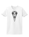 Black and White Mystic Bird Skull Day of the Dead Womens T-Shirt-Womens T-Shirt-TooLoud-White-X-Small-Davson Sales