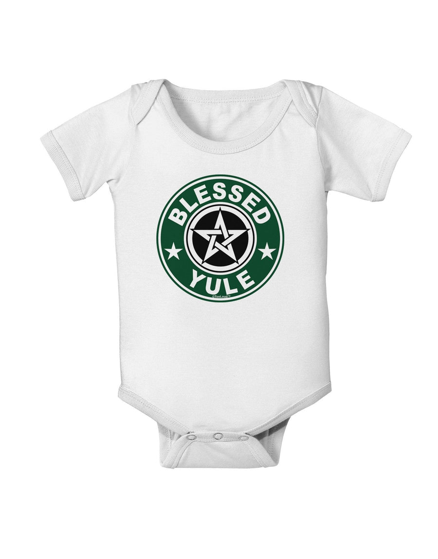 Blessed Yule Emblem Baby Romper Bodysuit by-Baby Romper-TooLoud-White-18-Months-Davson Sales