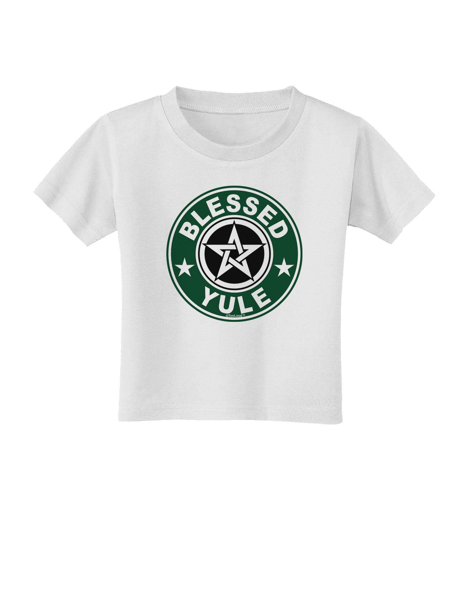 Blessed Yule Emblem Toddler T-Shirt-Toddler T-Shirt-TooLoud-White-4T-Davson Sales