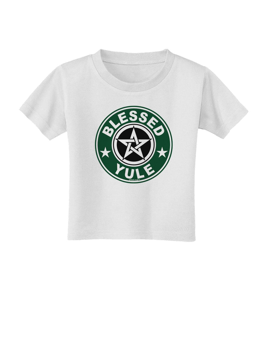 Blessed Yule Emblem Toddler T-Shirt-Toddler T-Shirt-TooLoud-White-4T-Davson Sales