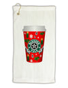 Blessed Yule Red Coffee Cup Micro Terry Gromet Golf Towel 16 x 25 inch by TooLoud-Golf Towel-TooLoud-White-Davson Sales