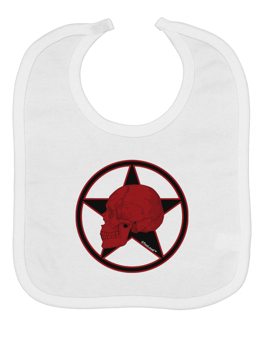 Blood Red Skull Baby Bib by TooLoud