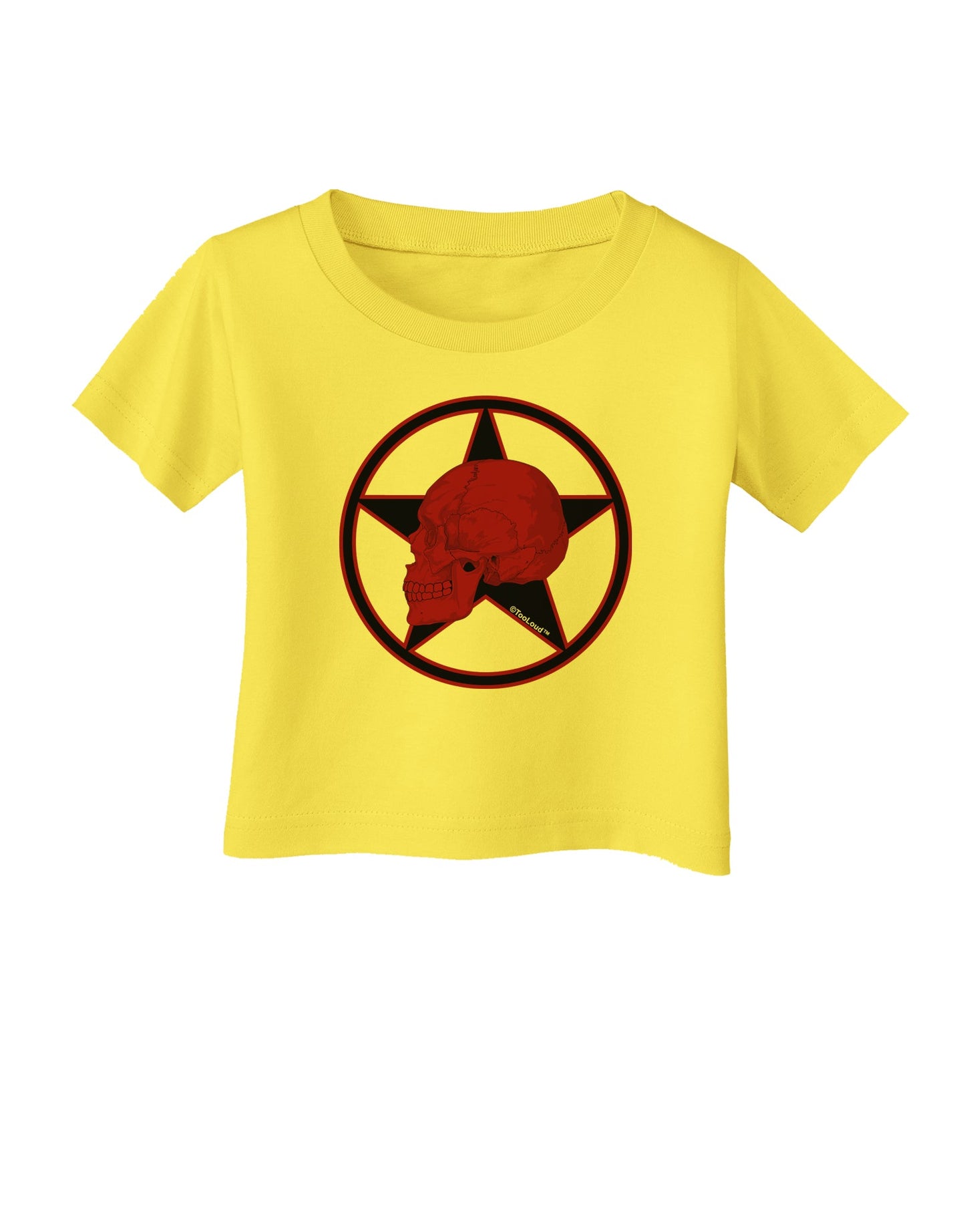 Blood Red Skull Infant T-Shirt by TooLoud-Infant T-Shirt-TooLoud-Yellow-06-Months-Davson Sales