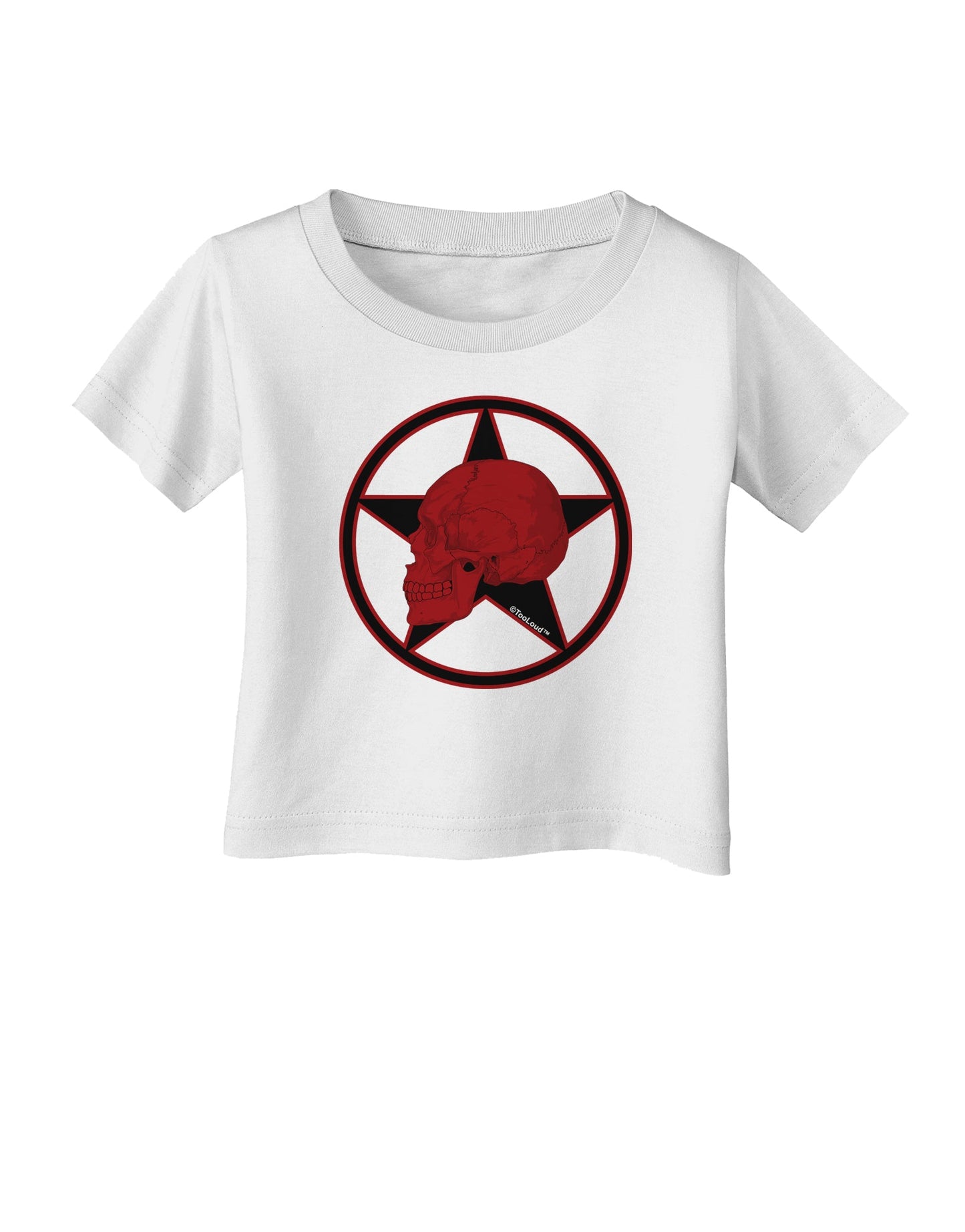 Blood Red Skull Infant T-Shirt by TooLoud-Infant T-Shirt-TooLoud-White-06-Months-Davson Sales