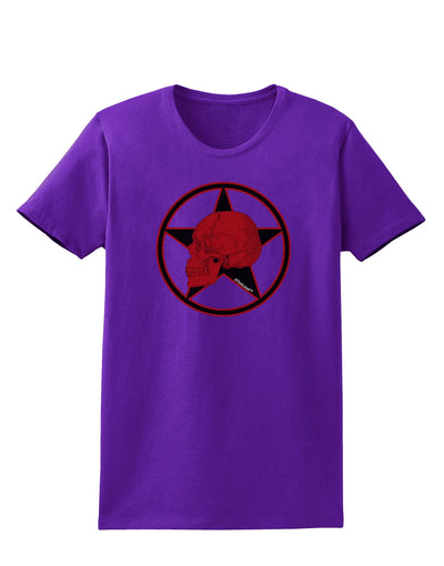 Blood Red Skull Womens Dark T-Shirt by TooLoud-Womens T-Shirt-TooLoud-Purple-X-Small-Davson Sales