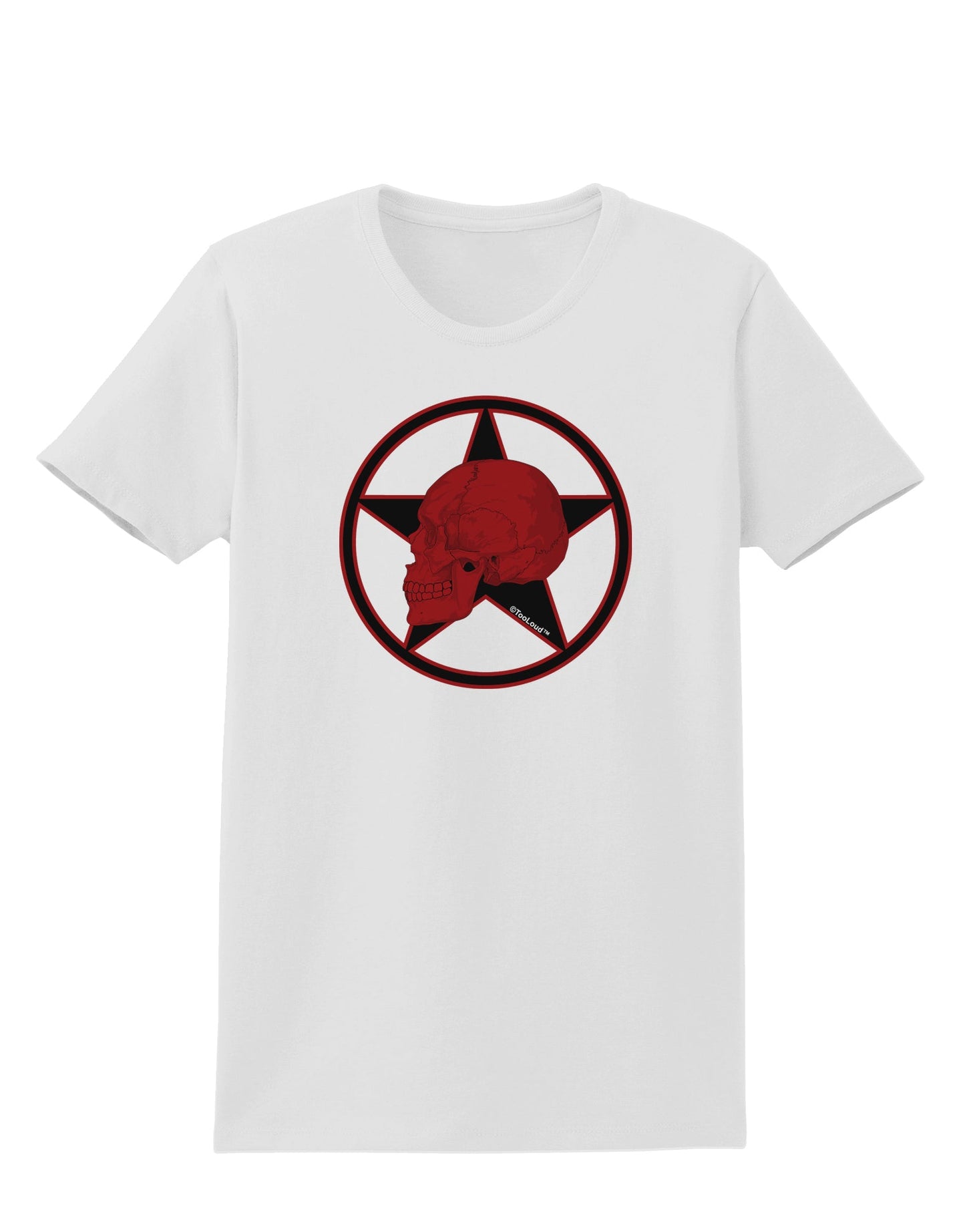 Blood Red Skull Womens T-Shirt by TooLoud-Womens T-Shirt-TooLoud-White-X-Small-Davson Sales