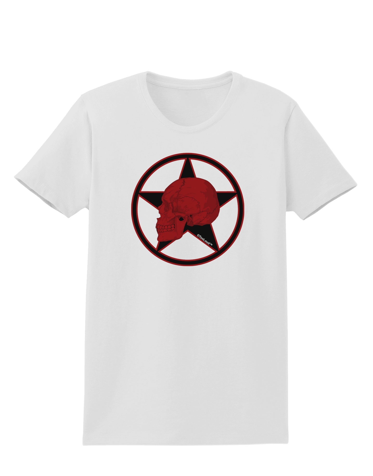 Blood Red Skull Womens T-Shirt by TooLoud-Womens T-Shirt-TooLoud-White-X-Small-Davson Sales