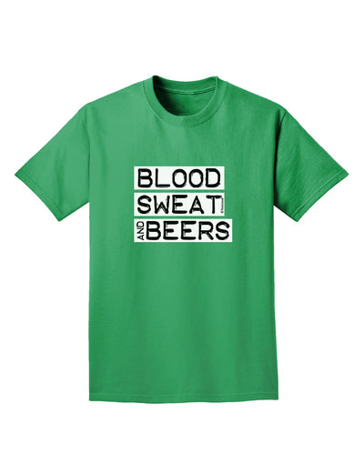 Blood Sweat and Beers Design Adult Dark T-Shirt by TooLoud-Mens T-Shirt-TooLoud-Kelly-Green-Small-Davson Sales