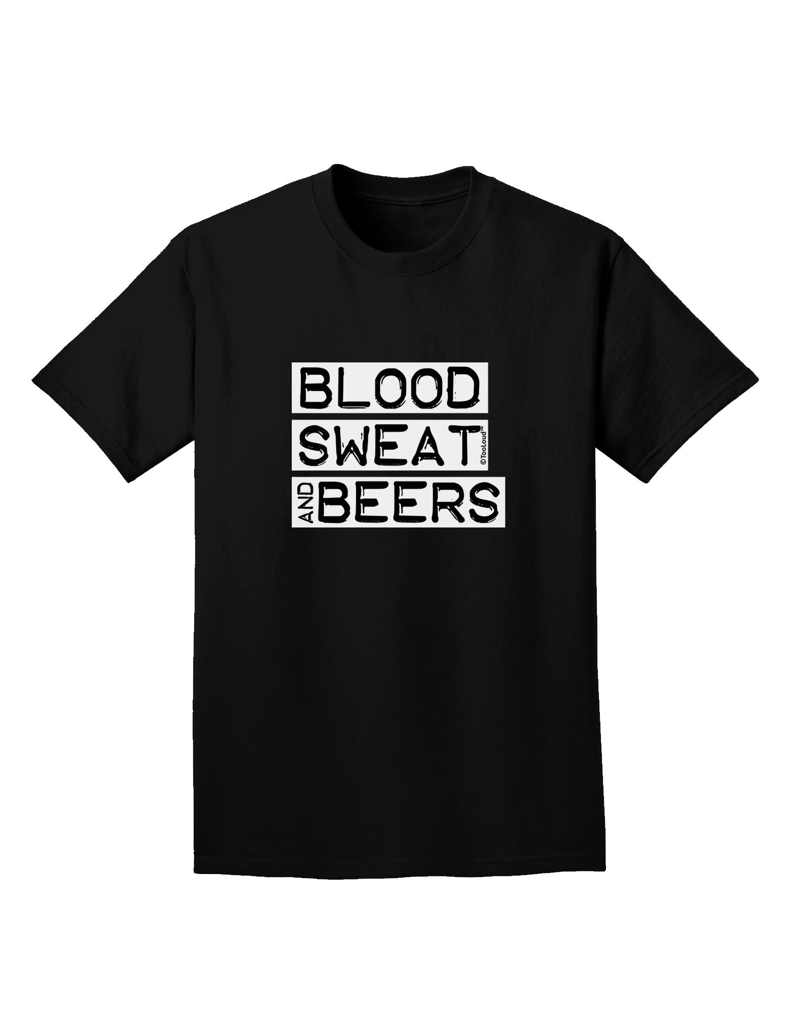 Blood Sweat and Beers Design Adult Dark T-Shirt by TooLoud-Mens T-Shirt-TooLoud-Black-Small-Davson Sales