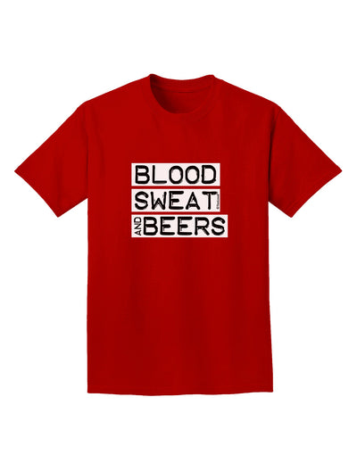 Blood Sweat and Beers Design Adult Dark T-Shirt by TooLoud-Mens T-Shirt-TooLoud-Red-Small-Davson Sales