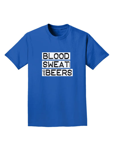 Blood Sweat and Beers Design Adult Dark T-Shirt by TooLoud-Mens T-Shirt-TooLoud-Royal-Blue-Small-Davson Sales