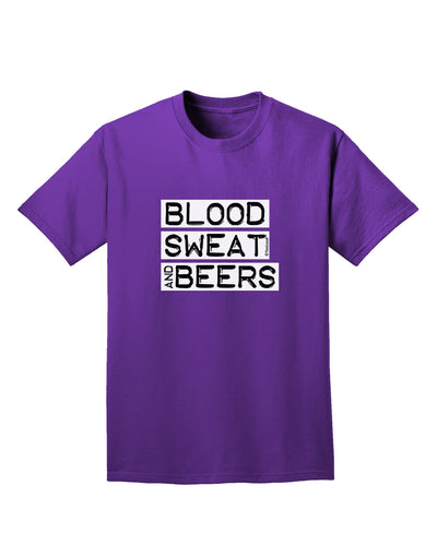 Blood Sweat and Beers Design Adult Dark T-Shirt by TooLoud-Mens T-Shirt-TooLoud-Purple-Small-Davson Sales