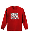 Blood Sweat and Beers Design Adult Long Sleeve Dark T-Shirt by TooLoud-TooLoud-Red-Small-Davson Sales