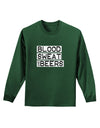 Blood Sweat and Beers Design Adult Long Sleeve Dark T-Shirt by TooLoud-TooLoud-Dark-Green-Small-Davson Sales