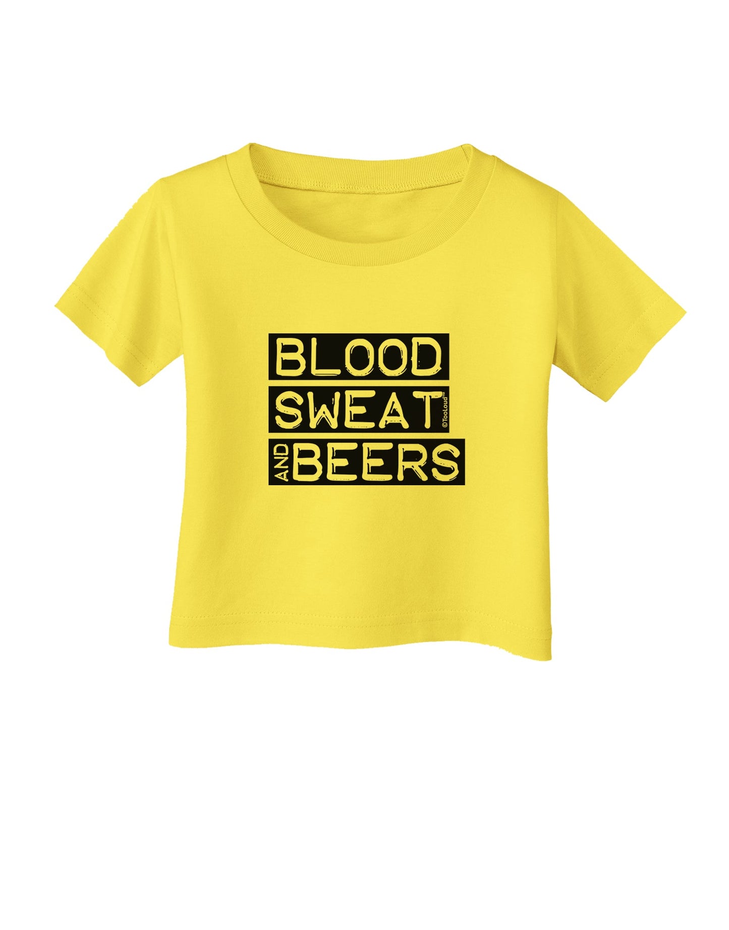 Blood Sweat and Beers Design Infant T-Shirt by TooLoud-Infant T-Shirt-TooLoud-Yellow-06-Months-Davson Sales