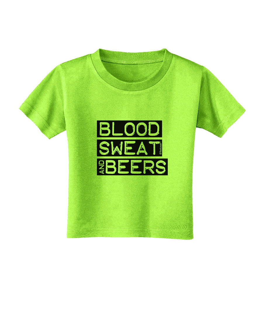 Blood Sweat and Beers Design Toddler T-Shirt by TooLoud-Toddler T-Shirt-TooLoud-White-2T-Davson Sales