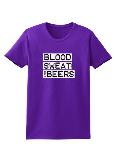 Blood Sweat and Beers Design Womens Dark T-Shirt by TooLoud-Womens T-Shirt-TooLoud-Purple-X-Small-Davson Sales