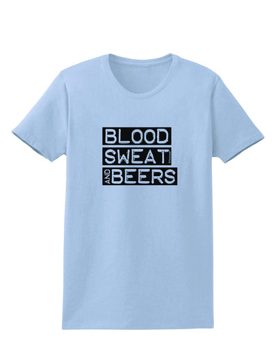 Blood Sweat and Beers Design Womens T-Shirt by TooLoud-Womens T-Shirt-TooLoud-Light-Blue-X-Small-Davson Sales