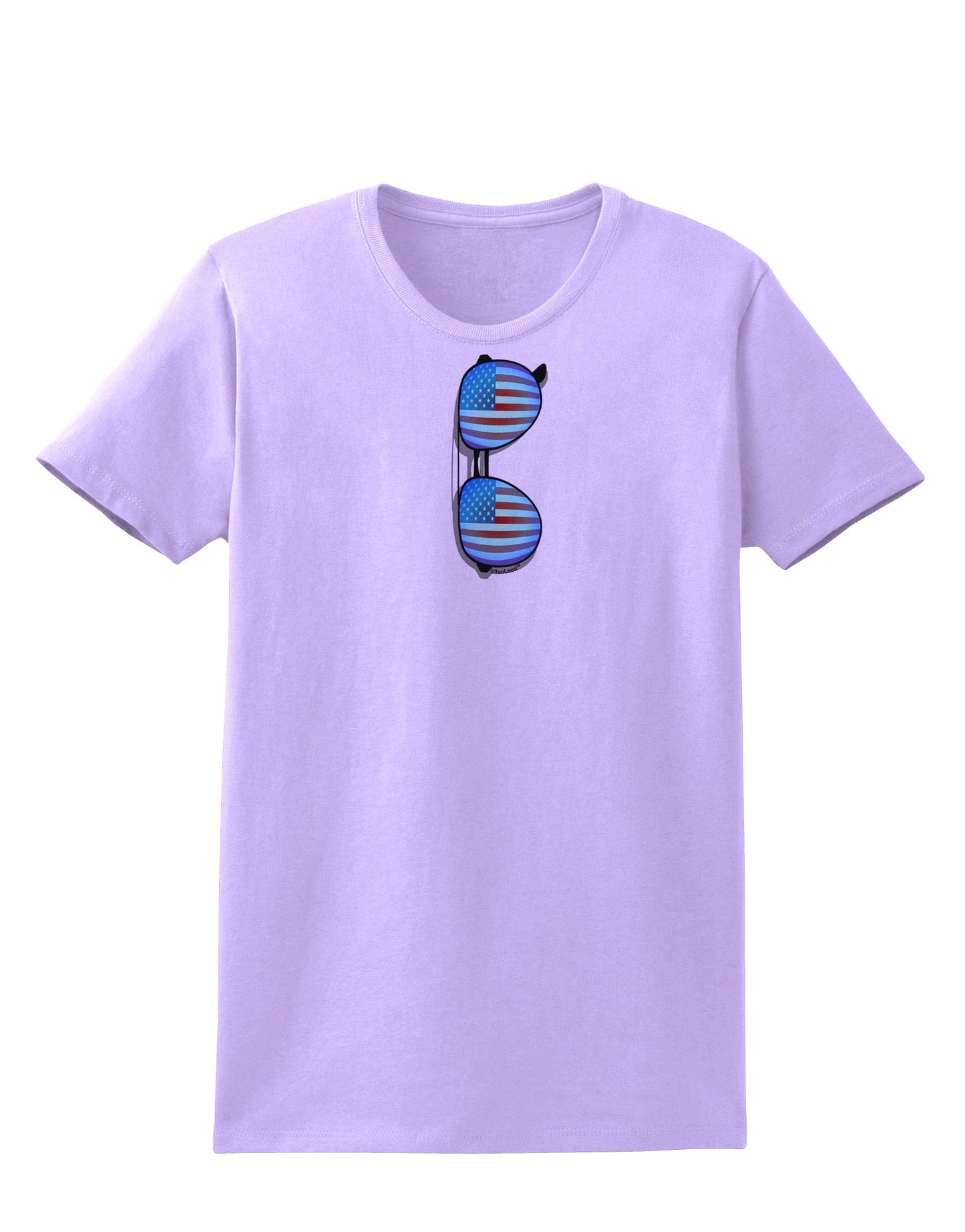 Blue American Flag Aviator Sunglasses Womens T-Shirt-Womens T-Shirt-TooLoud-Lavender-X-Small-Davson Sales